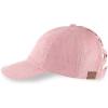 imageCC Exclusives Stone Washed Corduroy CrissCross Ponytail Baseball Cap for Women Adjustable High Bun HatMauve