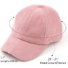 imageCC Exclusives Stone Washed Corduroy CrissCross Ponytail Baseball Cap for Women Adjustable High Bun HatMauve