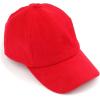 imageCC Exclusives Stone Washed Corduroy CrissCross Ponytail Baseball Cap for Women Adjustable High Bun HatRed