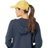imageCC Exclusives Stone Washed Corduroy CrissCross Ponytail Baseball Cap for Women Adjustable High Bun HatStone Washed  Honey Mustard