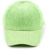 imageCC Exclusives Stone Washed Corduroy CrissCross Ponytail Baseball Cap for Women Adjustable High Bun HatStone Washed  Lime
