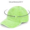 imageCC Exclusives Stone Washed Corduroy CrissCross Ponytail Baseball Cap for Women Adjustable High Bun HatStone Washed  Lime