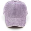imageCC Exclusives Stone Washed Corduroy CrissCross Ponytail Baseball Cap for Women Adjustable High Bun HatStone Washed  Violet