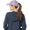 imageCC Exclusives Stone Washed Corduroy CrissCross Ponytail Baseball Cap for Women Adjustable High Bun HatStone Washed  Violet