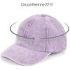 imageCC Exclusives Stone Washed Corduroy CrissCross Ponytail Baseball Cap for Women Adjustable High Bun HatStone Washed  Violet