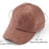 imageCC Exclusives Stone Washed Corduroy CrissCross Ponytail Baseball Cap for Women Adjustable High Bun HatTaupe