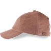 imageCC Exclusives Stone Washed Corduroy CrissCross Ponytail Baseball Cap for Women Adjustable High Bun HatTaupe