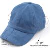 imageCC Exclusives Stone Washed Corduroy CrissCross Ponytail Baseball Cap for Women Adjustable High Bun HatTeal