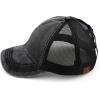 imageCC Exclusives Washed Distressed Cotton Denim CrissCross Ponytail Hat Baseball Cap BT1009Black
