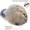 imageCC Exclusives Washed Distressed Cotton Denim CrissCross Ponytail Hat Baseball Cap BT1009Denim