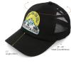 imageCC Exclusives Washed Distressed Embroidered Patch Cotton Denim CrissCross Ponytail Hat Adjustable Baseball CapMountains  Black