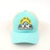 imageCC Exclusives Washed Distressed Embroidered Patch Cotton Denim CrissCross Ponytail Hat Adjustable Baseball CapMountains  Mint