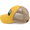 imageCC Exclusives Washed Distressed Embroidered Patch Cotton Denim CrissCross Ponytail Hat Adjustable Baseball CapWild  Mustard