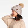 imageCC Exclusives Womens Winter Seed Stitched Confetti Pom Beanie Hat HAT1816HAT2214HAT2085HAT3841A Confetti Mohair Ribbedivory