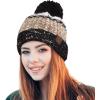 imageCC Exclusives Womens Winter Seed Stitched Confetti Pom Beanie Hat HAT1816HAT2214HAT2085HAT3841Black Taupe