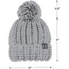 imageCC Exclusives Womens Winter Seed Stitched Confetti Pom Beanie Hat HAT1816HAT2214HAT2085HAT3841Grey Mix