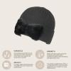 imageCC Faux Fur Bow Winter Beanie for WomenBlack