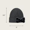 imageCC Faux Fur Bow Winter Beanie for WomenBlack