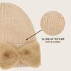 imageCC Faux Fur Bow Winter Beanie for WomenCamel
