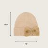 imageCC Faux Fur Bow Winter Beanie for WomenCamel