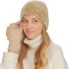 imageCC Faux Fur Bow Winter Beanie for WomenCamel