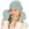 imageCC Faux Fur Bow Winter Beanie for WomenDusty Mint