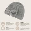 imageCC Faux Fur Bow Winter Beanie for WomenGrey