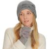 imageCC Faux Fur Bow Winter Beanie for WomenGrey
