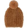 imageCC Faux Fur Pom Beanie for Women  Stretchable Soft Warm Knit Winter Skully Hat with Faux Fur PomChbrown