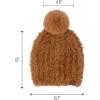 imageCC Faux Fur Pom Beanie for Women  Stretchable Soft Warm Knit Winter Skully Hat with Faux Fur PomChbrown
