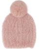 imageCC Faux Fur Pom Beanie for Women  Stretchable Soft Warm Knit Winter Skully Hat with Faux Fur PomRose