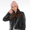 imageCC Faux Fur Pom Beanie for Women  Stretchable Soft Warm Knit Winter Skully Hat with Faux Fur PomRose