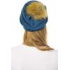 imageCC Hat43 Thick Warm Cap Hat Skully Faux Fur Pom Pom Cable Knit Beanie 2 PackDark Denim