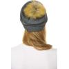 imageCC Hat43 Thick Warm Cap Hat Skully Faux Fur Pom Pom Cable Knit Beanie 2 PackDark Melange