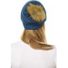 imageCC Hat43 Thick Warm Cap Hat Skully Faux Fur Pom Pom Cable Knit Beanie 2 PackMetallic Dark Denim