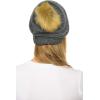 imageCC Hat43 Thick Warm Cap Hat Skully Faux Fur Pom Pom Cable Knit Beanie 2 PackMetallic Dark Melange