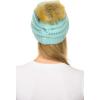 imageCC Hat43 Thick Warm Cap Hat Skully Faux Fur Pom Pom Cable Knit Beanie 2 PackMint