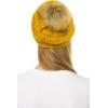 imageCC Hat43 Thick Warm Cap Hat Skully Faux Fur Pom Pom Cable Knit Beanie 2 PackMustard