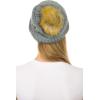 imageCC Hat43 Thick Warm Cap Hat Skully Faux Fur Pom Pom Cable Knit Beanie 2 PackNatural Grey