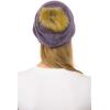 imageCC Hat43 Thick Warm Cap Hat Skully Faux Fur Pom Pom Cable Knit Beanie 2 PackViolet