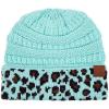 imageCC Hatsandscarf CC Exclusives Solid Color Beanie Tail Hat0 Leopard Mint