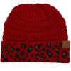 imageCC Hatsandscarf CC Exclusives Solid Color Beanie Tail Hat0 Leopard Red