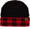 imageCC Hatsandscarf CC Exclusives Solid Color Beanie Tail Hat1 Buffalo CheckRed