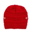 imageCC Hatsandscarf CC Exclusives Solid Color Beanie Tail HatA Button Red