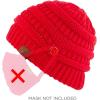 imageCC Hatsandscarf CC Exclusives Solid Color Beanie Tail HatA Button Red