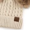 imageCC Hatsandscarf Exclusives Cable Knit Double Pom Winter Beanie HAT2055HAT23Beigenatural Pom