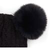 imageCC Hatsandscarf Exclusives Cable Knit Double Pom Winter Beanie HAT2055HAT23Blackcolor Natural Pom