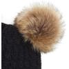 imageCC Hatsandscarf Exclusives Cable Knit Double Pom Winter Beanie HAT2055HAT23Blacknatural Pom