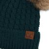 imageCC Hatsandscarf Exclusives Cable Knit Double Pom Winter Beanie HAT2055HAT23Deep Pinenatural Pom