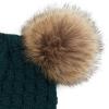 imageCC Hatsandscarf Exclusives Cable Knit Double Pom Winter Beanie HAT2055HAT23Deep Pinenatural Pom